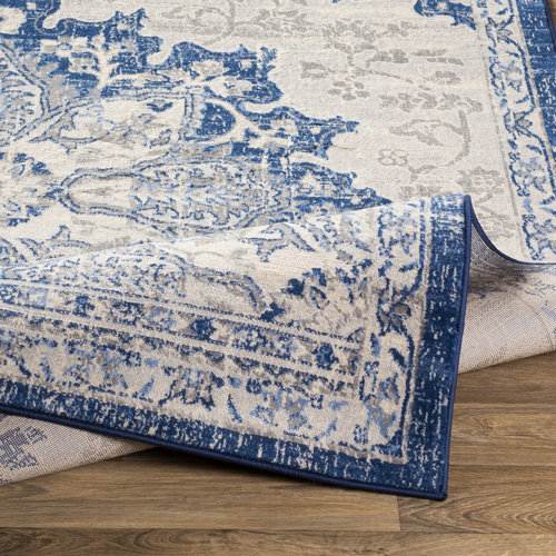 Charlton Home® Swaney Jute/Sisal Blue Rug & Reviews Wayfair